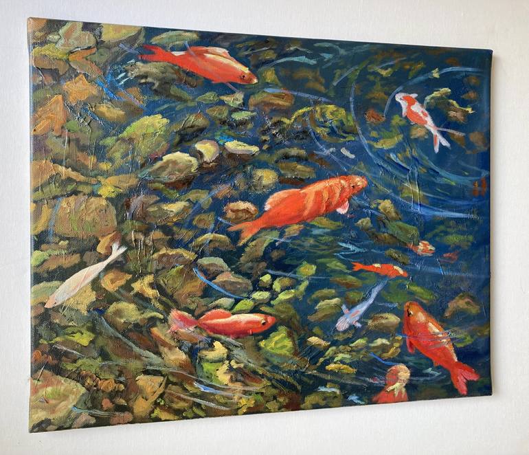 Original Fine Art Fish Painting by Lusie Schellenberg