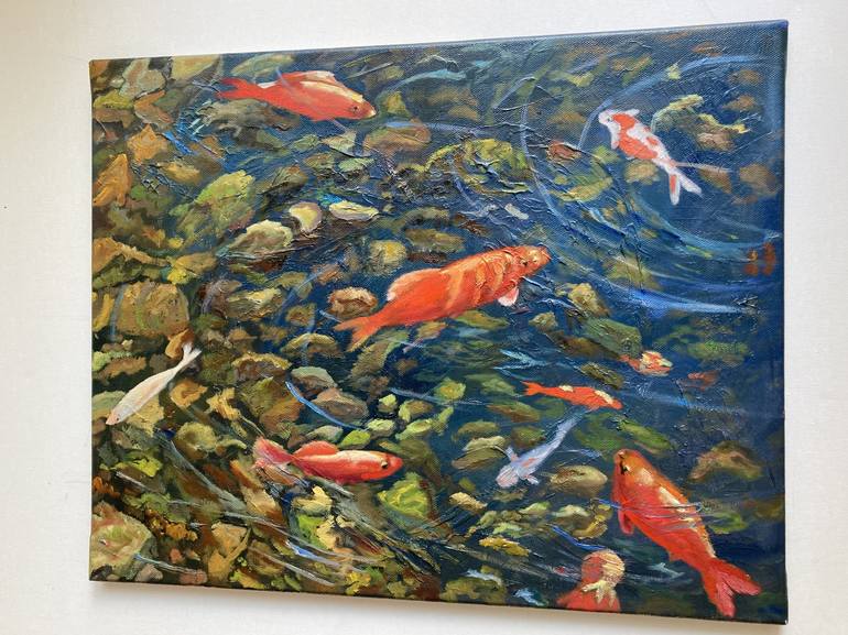 Original Fine Art Fish Painting by Lusie Schellenberg