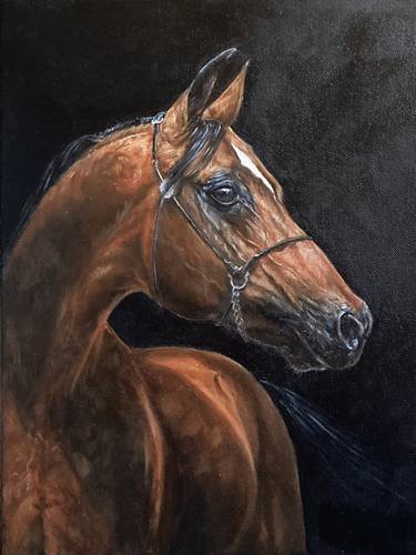 Print of Photorealism Horse Paintings by Lusie Schellenberg