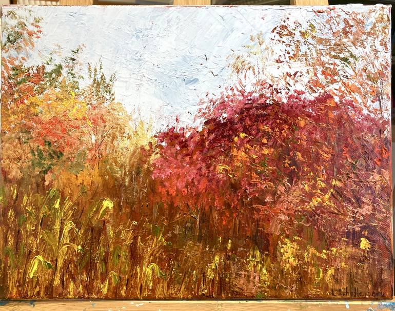 Original Expressionism Nature Painting by Lusie Schellenberg