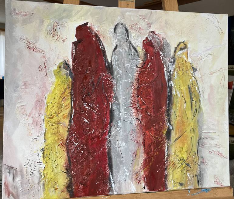 Original Abstract Expressionism Abstract Painting by Lusie Schellenberg