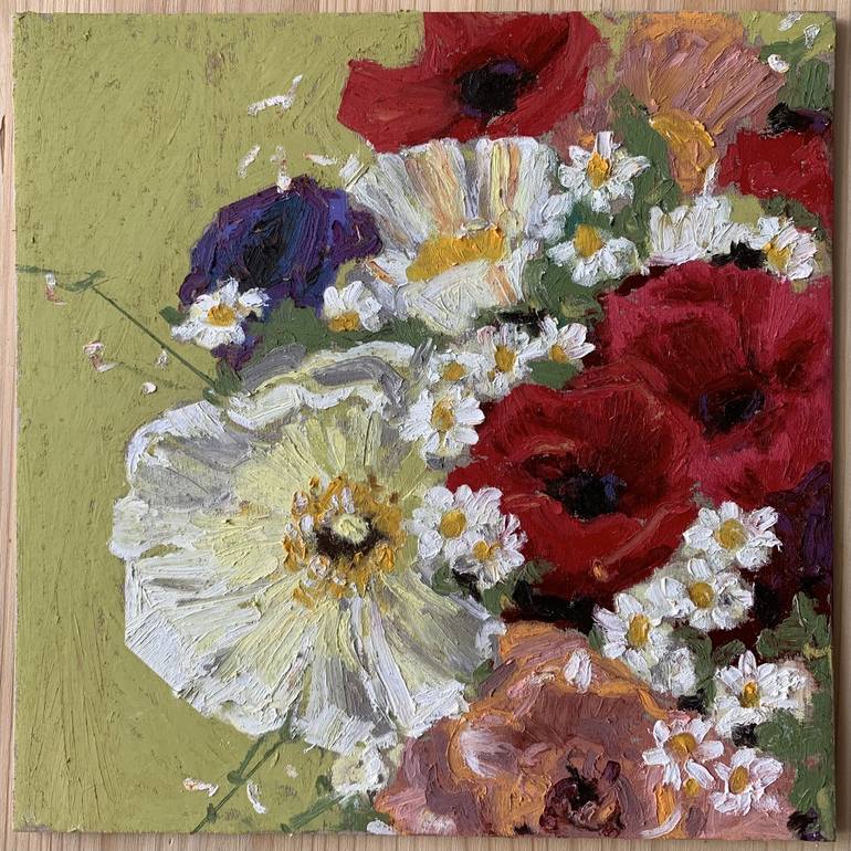 Original Impressionism Floral Drawing by Tata Dyachuk