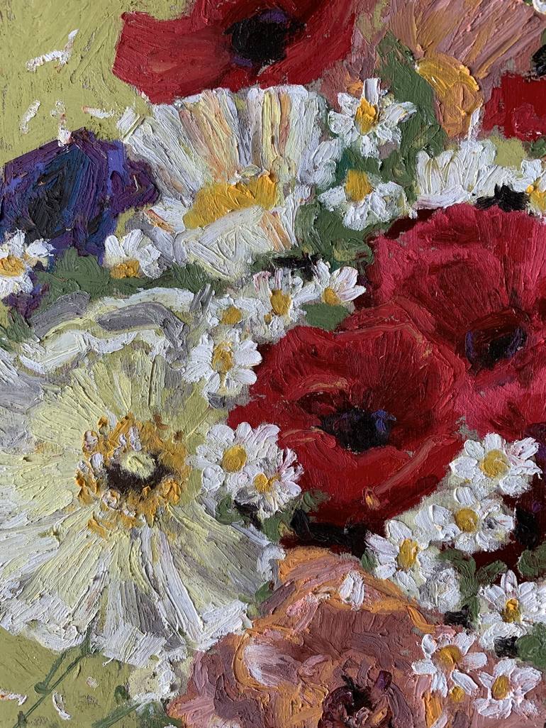 Original Impressionism Floral Drawing by Tata Dyachuk