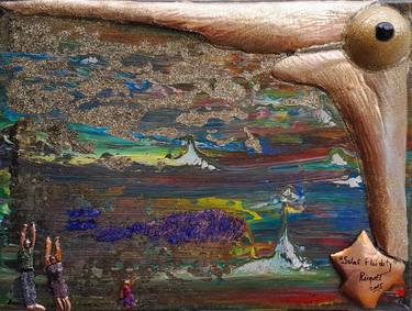 Original Surrealism Nature Mixed Media by Riquet Faure