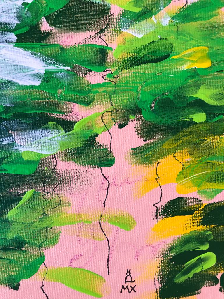 Original Abstract Floral Painting by Michael Khripin