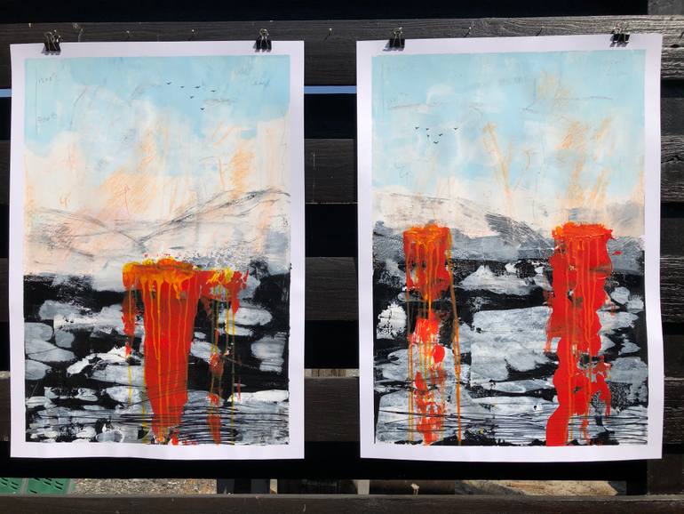 Original Abstract Landscape Painting by Michael Khripin