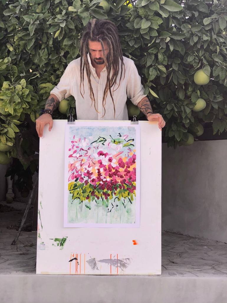 Original Figurative Floral Painting by Michael Khripin