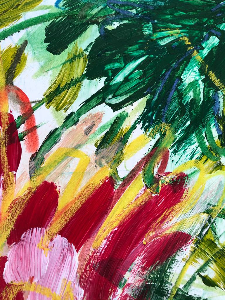Original Abstract Floral Painting by Michael Khripin