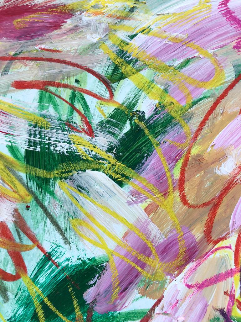 Original Abstract Floral Painting by Michael Khripin
