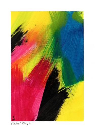 mini CMYK 4 - minimalistic colourful abstract rainbow strokes thumb