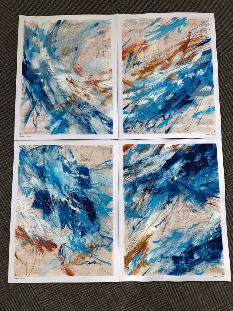 Original Abstract Expressionism Abstract Painting by Michael Khripin