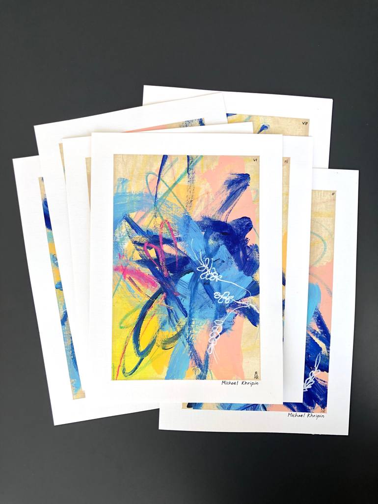 Original Abstract Expressionism Abstract Painting by Michael Khripin