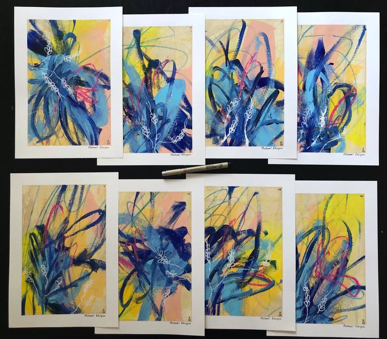 Original Abstract Expressionism Abstract Painting by Michael Khripin