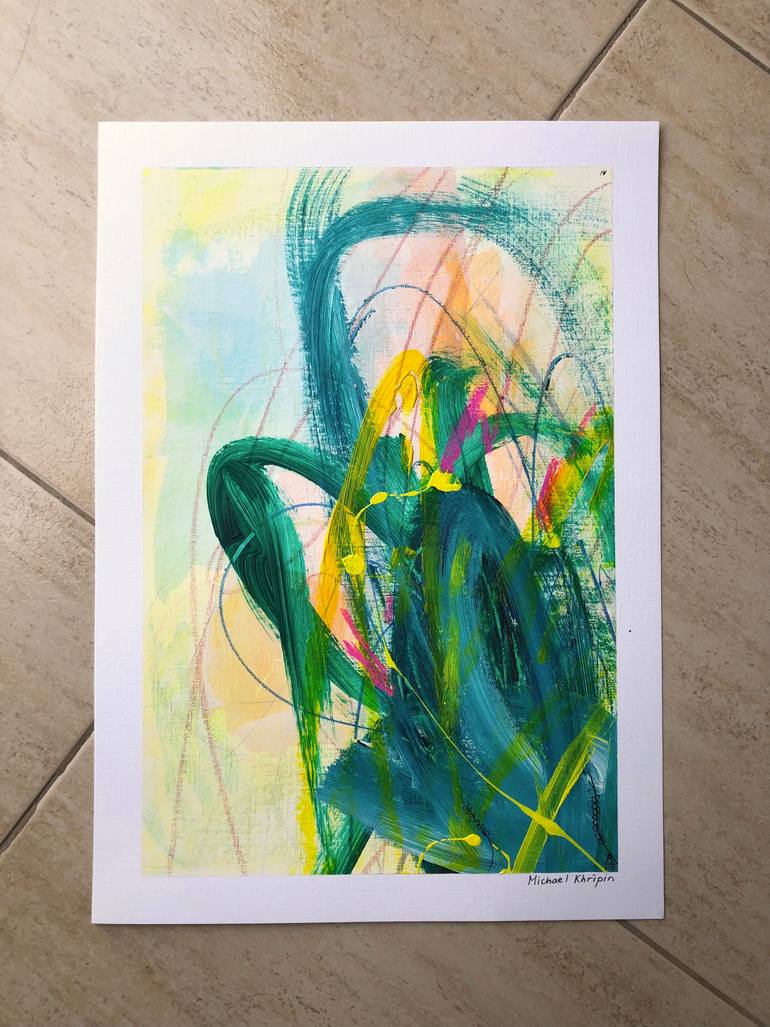 Original Abstract Expressionism Abstract Painting by Michael Khripin