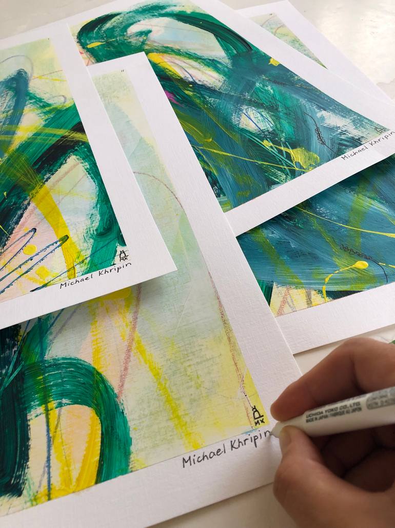 Original Abstract Expressionism Abstract Painting by Michael Khripin