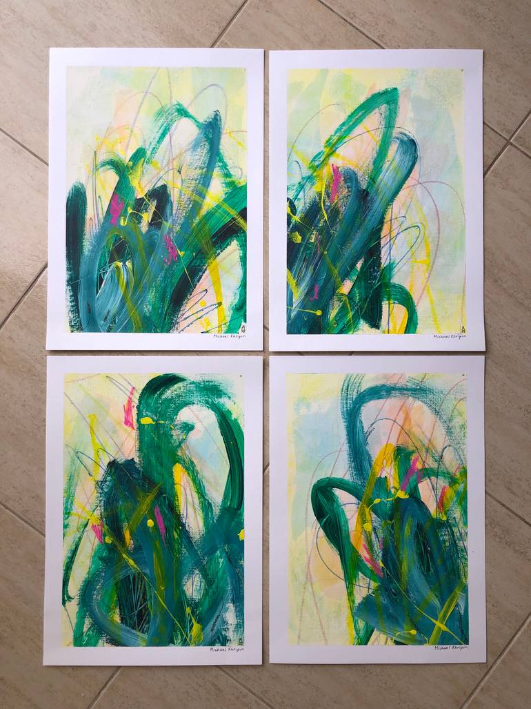 Original Abstract Expressionism Abstract Painting by Michael Khripin