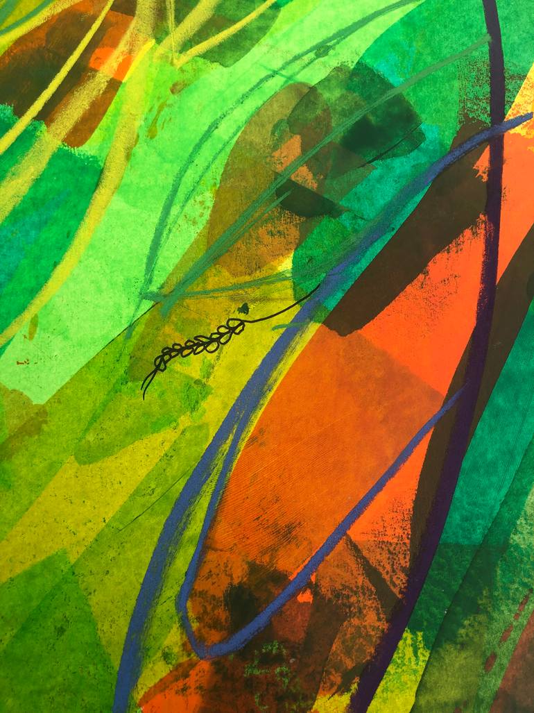 Original Abstract Botanic Painting by Michael Khripin