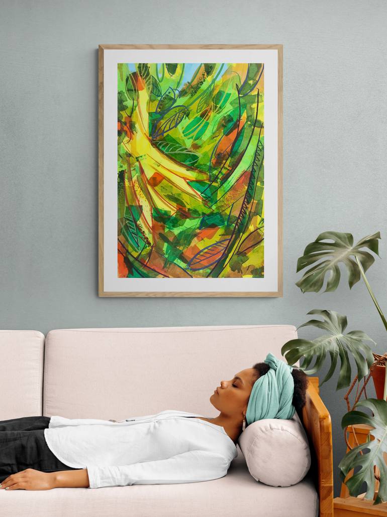 Original Abstract Botanic Painting by Michael Khripin