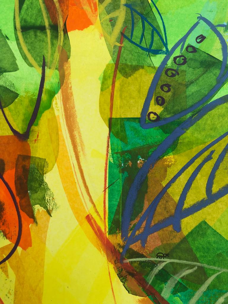 Original Abstract Botanic Painting by Michael Khripin
