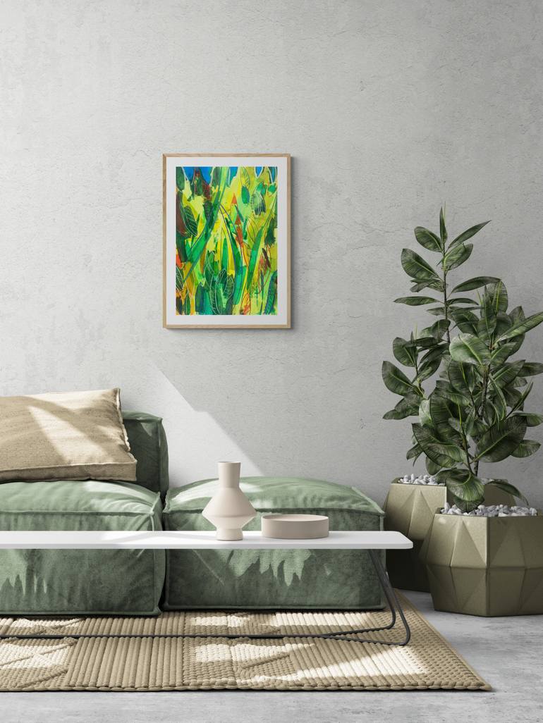 Original Abstract Botanic Painting by Michael Khripin