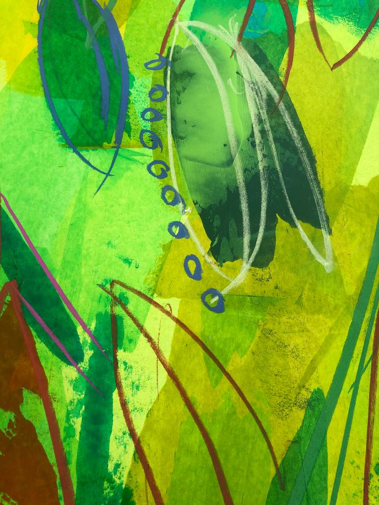 Original Abstract Botanic Painting by Michael Khripin