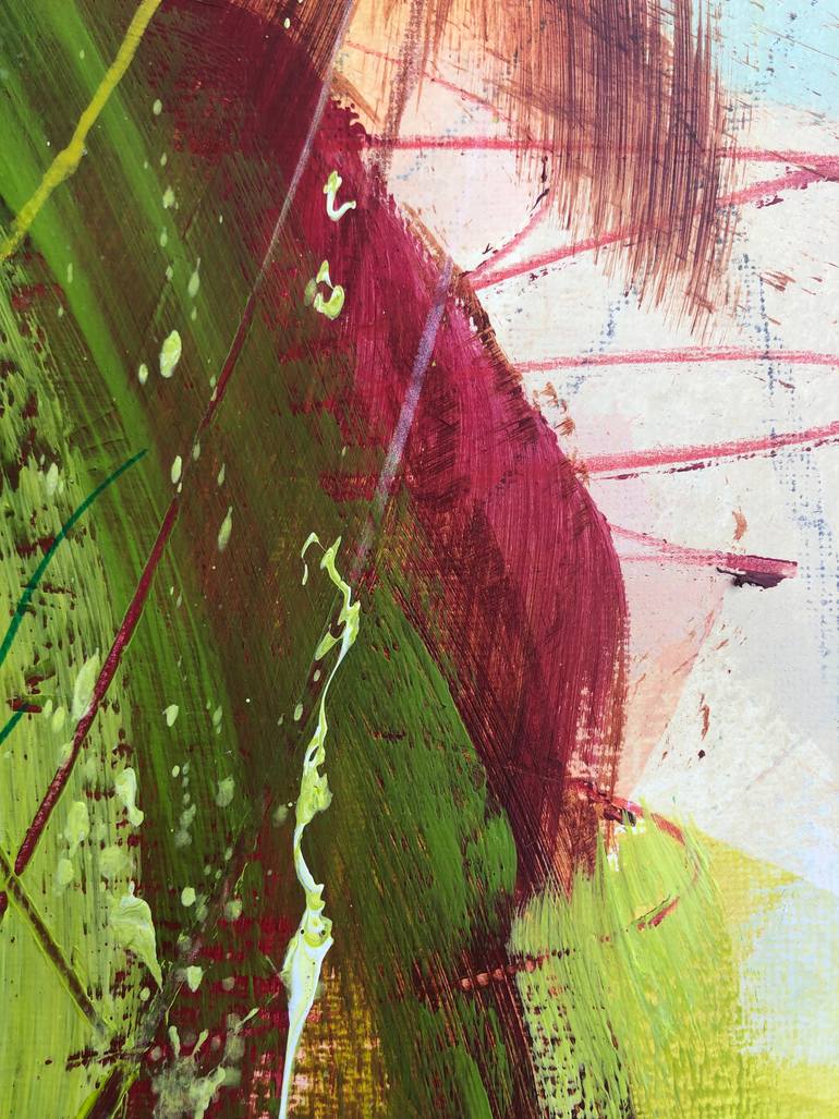Original Abstract Botanic Painting by Michael Khripin