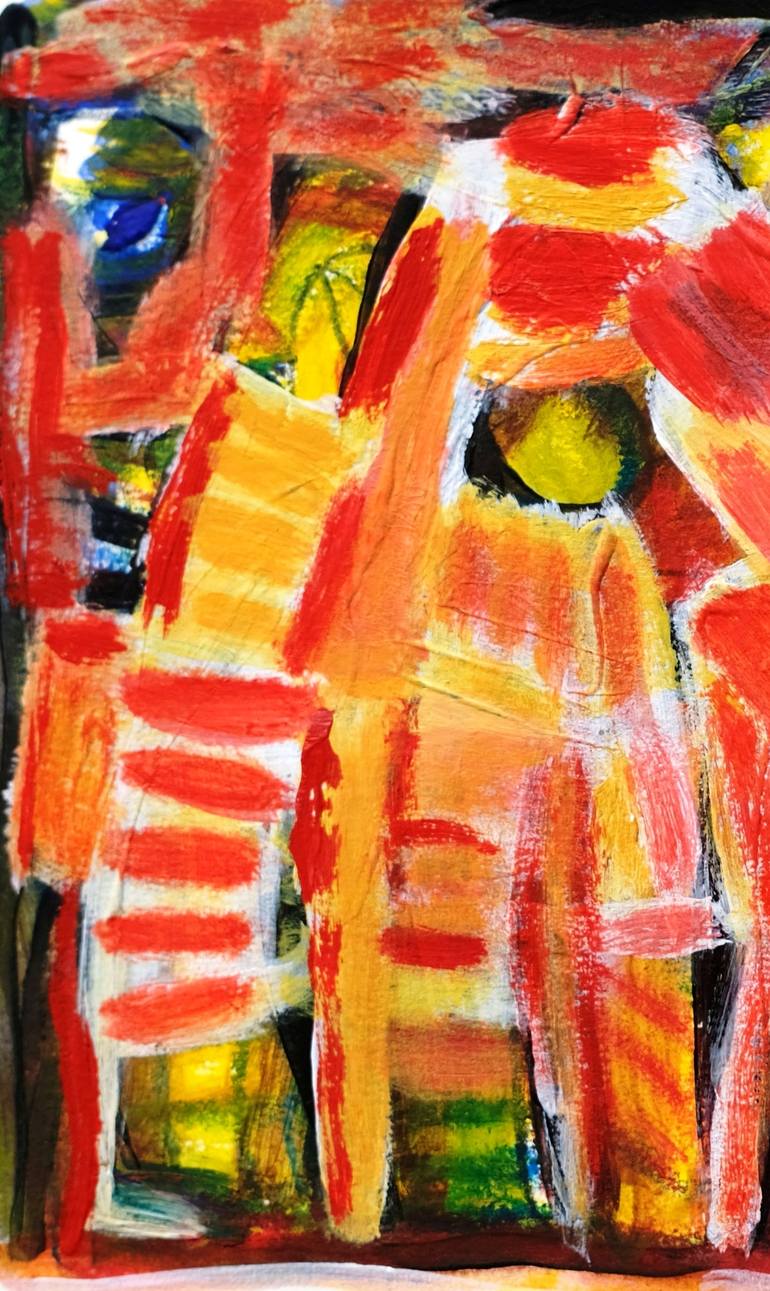 Original Abstract Expressionism People Painting by Tsigye HM