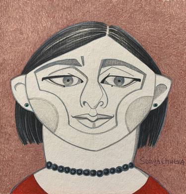 Original Figurative Portrait Drawings by Sonya Chueva
