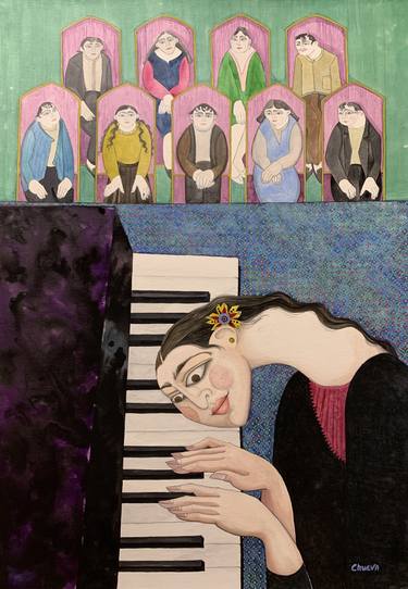 Print of People Paintings by Sonya Chueva