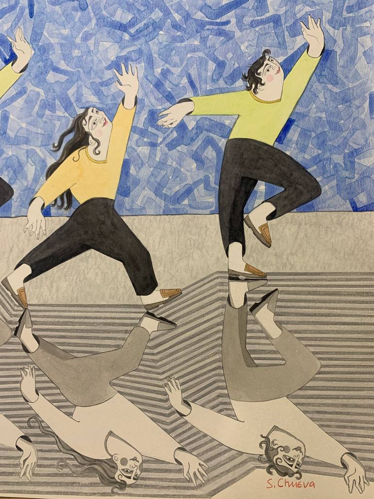 Original Figurative People Mixed Media by Sonya Chueva
