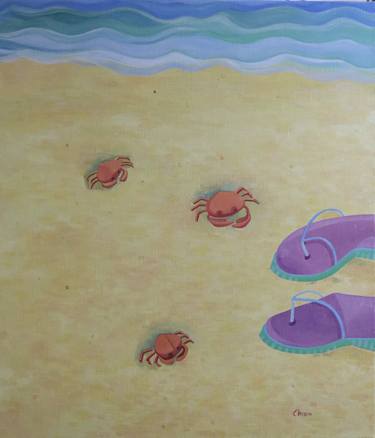 Original Figurative Beach Painting by Sonya Chueva