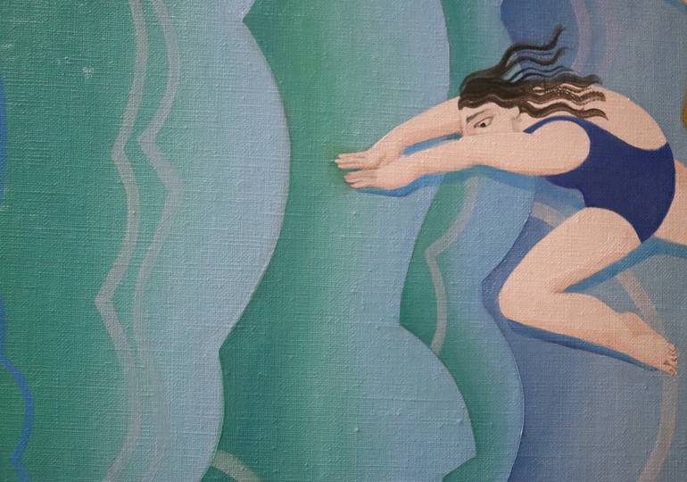 Original Figurative Beach Painting by Sonya Chueva