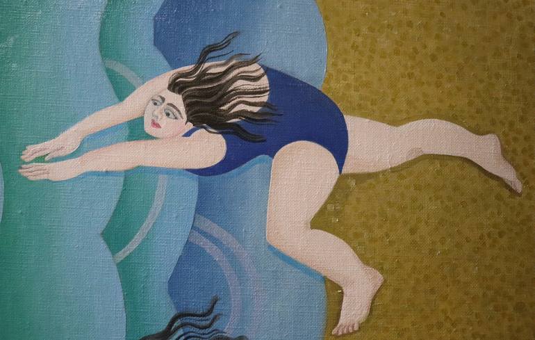 Original Figurative Beach Painting by Sonya Chueva