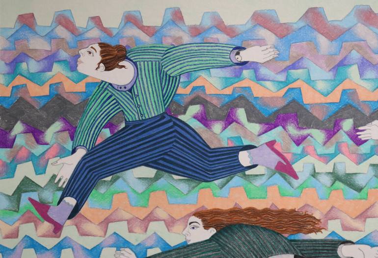 Original Figurative People Drawing by Sonya Chueva