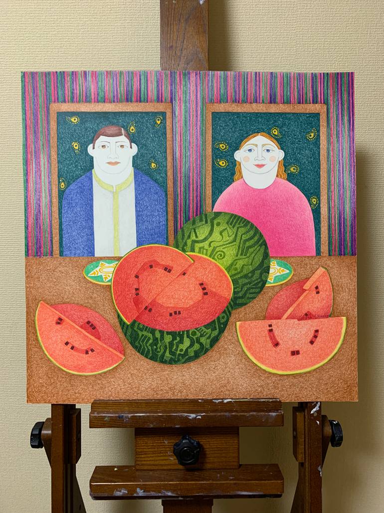 Original Figurative People Drawing by Sonya Chueva
