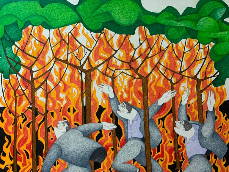 Original Figurative People Drawing by Sonya Chueva