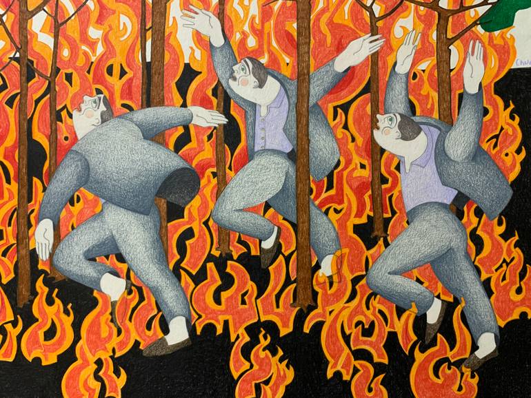 Original Figurative People Drawing by Sonya Chueva