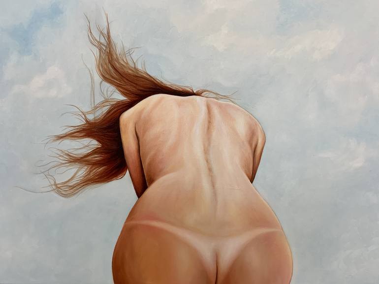 Original Figurative Nude Painting by Kirby Olave