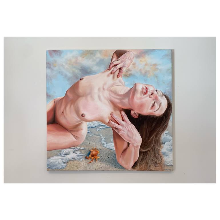 Original Figurative Nude Painting by Kirby Olave