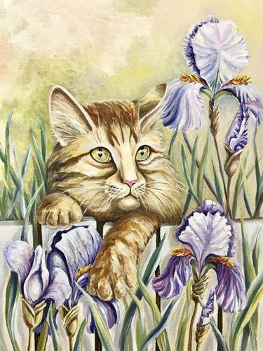Print of Portraiture Cats Paintings by Yarema Oxana