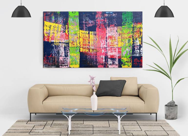 Original Art Deco Abstract Painting by Stephanie Abadom