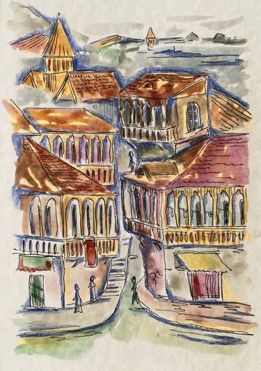 Old Tbilisi - author's original sketch thumb