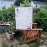 Painting, on an other chair, in my garden.