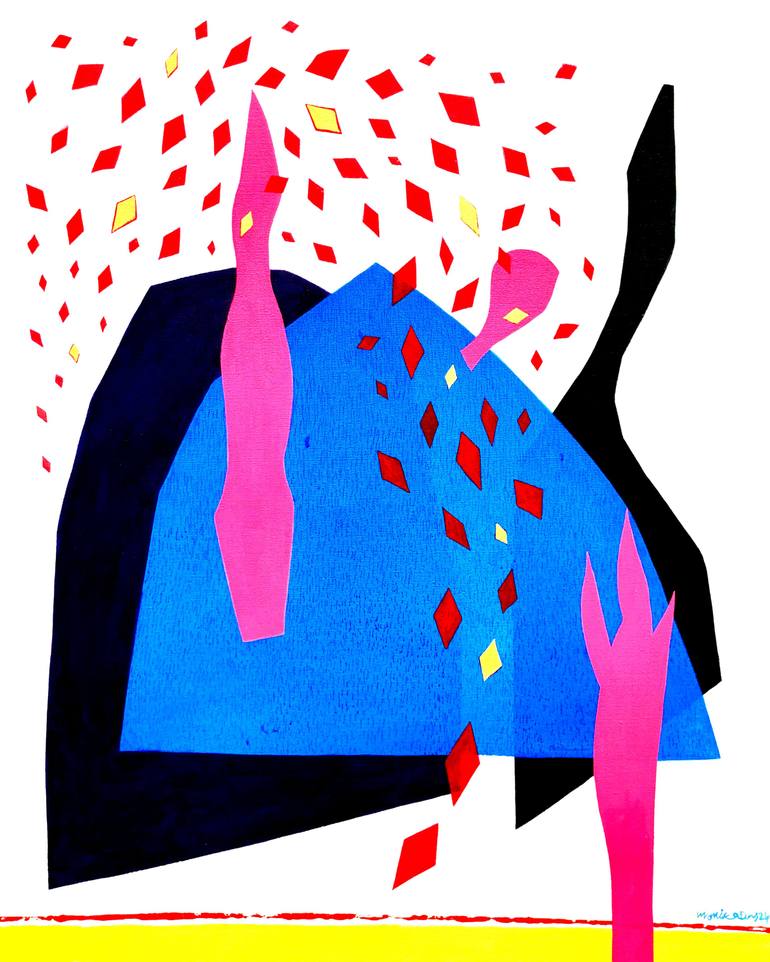 Original Abstract Painting by Manik Das