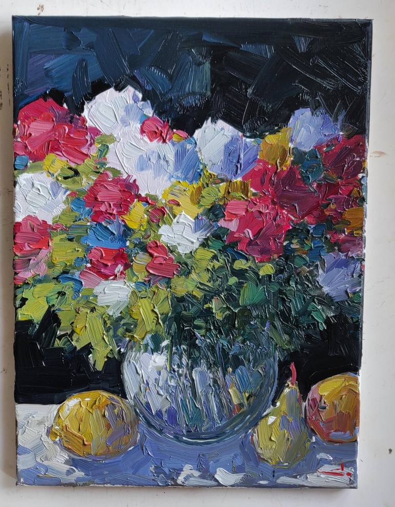 Original Impressionism Still Life Painting by Vivek Mandalia