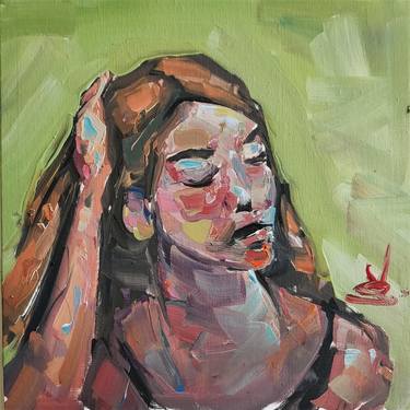 Distressed Woman Expressionist Portrait thumb
