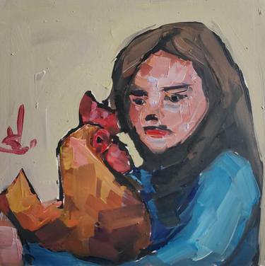 Girl With Rooster thumb