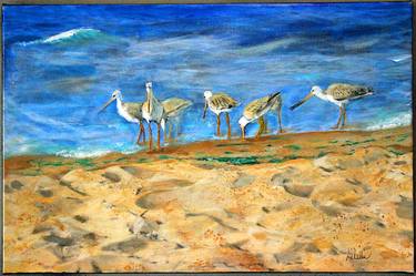 Original Expressionism Beach Paintings by Donald Pallia