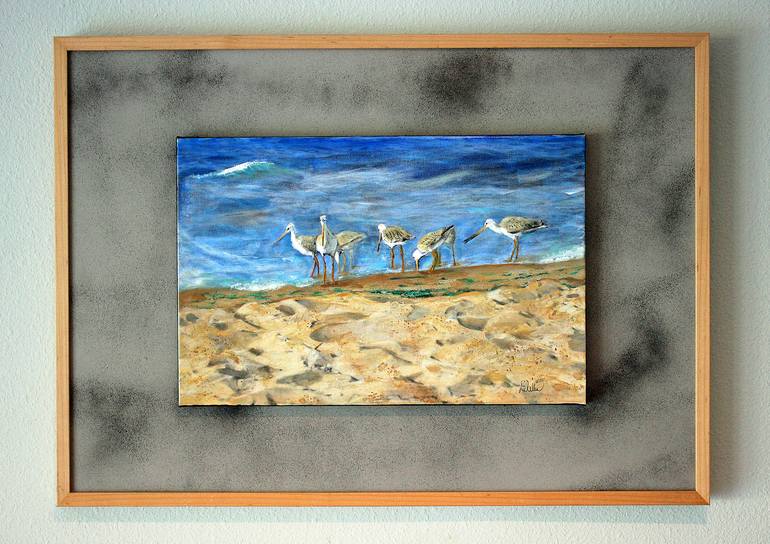 Original Expressionism Beach Painting by Donald Pallia