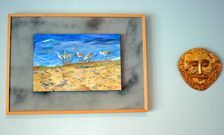 Original Expressionism Beach Painting by Donald Pallia